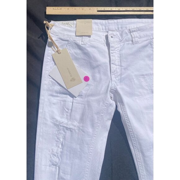 Dondup High Rise Slim Boot Cut White Wash‎ Women's Jeans 31 NWT - Picture 3 of 4